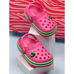 NEOZ Girls Pink Rubber Clogs-picture-56