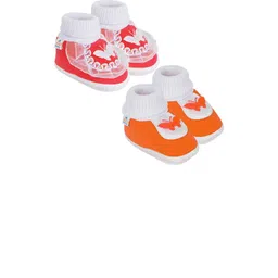 NESKA MODA 0 To 6 Months Combo Pack of 2 Pair Newborn Baby Girls Soft Cotton Cute Butterfly Booties-picture-32
