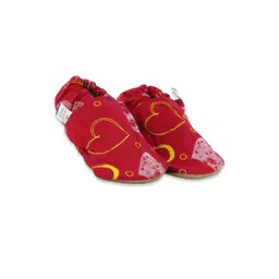 Neska Moda 6 To 12 Months Baby Boys & Girls Cotton Anti Slip Summer wear Indoor Slippers Booties (Toe to Heel Length - 12 cm, Red)-picture-32