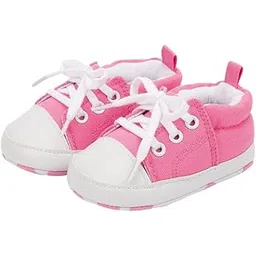 neska moda 6 To 12 Months Baby Boys & Girls Lace-Up Canvas Booties (Pink) - BT5108-picture-18