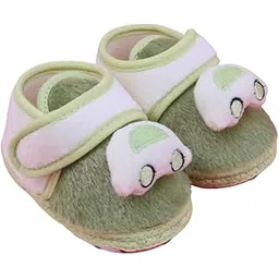 neska moda 6 To 12 Months Baby Boys & Girls Soft Fur Cute Car Face Hook & Loop Booties -BT4912-picture-32