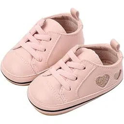 neska moda 6 To 12 Months Baby Boys & Girls Synthetic Leather Solid Lace-Up Closure Booties (Peach) - BT5173-picture-27