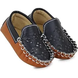 neska moda 6 To 12 Months Baby Boys Synthetic Leather Loafer Booties-picture-17