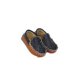 Neska Moda 6 To 12 Months Baby Boys Synthetic Leather Loafer Booties (Toe to Heel Length - 12 cm, Black, Brown)-picture-12