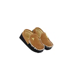 Neska Moda 6 To 12 Months Baby Boys Synthetic Leather/Suede Loafer Booties (Toe to Heel Length - 12 cm, Brown, Black)-picture-13