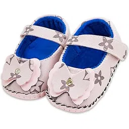 neska moda 6 To 12 Months Baby Girls Synthetic Leather Floral Sandal Booties -BT1232-picture-26