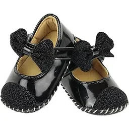 neska moda 6 To 12 Months Baby Girls Synthetic Leather Self design Sandal Booties-BT1610-picture-33