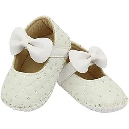 neska moda 6 To 12 Months Baby Girls Synthetic Leather Self design Sandal Booties-BT1620-picture-21