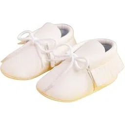 neska moda 6 To 12 Months Baby Girls Synthetic Leather Solid Lace-Up Closure Booties (White) - BT5121-picture-33