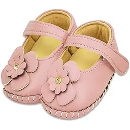 neska moda 6 To 12 Months Baby Girls Synthetic Leather/Rexine Floral Baby Sandal Booties -BT1216-picture-28
