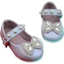 neska moda 6 To 12 Months Synthetic Leather Ballerinas/Belly Sandal/Booties for Girls (Purple)-BT4852-picture-10