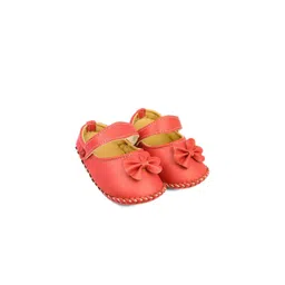 neska moda Baby Bloom 6 To 12 Months Baby Girls Synthetic Leather Sling Back Sandal/ Booties (Toe to Heel Length - 12 cm, Red)-picture-16