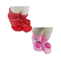 NESKA MODA Baby Boys Set of 2 Pair & Girls Animal Print, Printed Ankle Socks/ Booties-picture-31