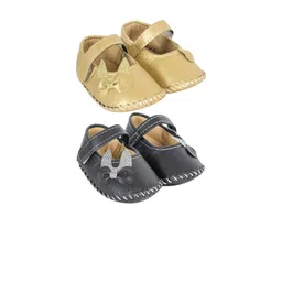 NESKA MODA Baby Girls Set of 2 Velcro Baby Sandal Booties-picture-37