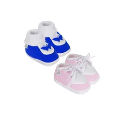 NESKA MODA Blue Cotton Booties-picture-48