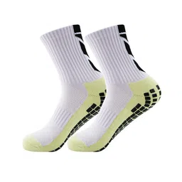 Neska Moda Cotton Elastane Colour Blocked Abstract Designed Ankle Socks - White-picture-27