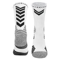 Neska Moda Cotton Elastane Colour Blocked Geometric Designed Mid Calf Socks - White & Black-picture-14