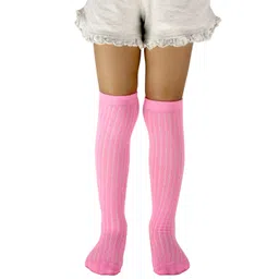 Neska Moda Cotton Elastane Ribbed Socks - Pink-picture-23