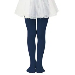 Neska Moda Cotton Elastane Solid Stockings - Navy Blue-picture-19