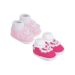 NESKA MODA Girls Pack of 2 Cotton Booties-picture-36