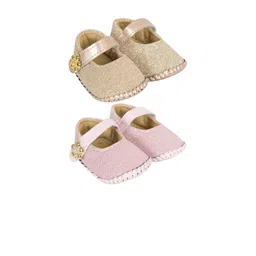 NESKA MODA Girls Pack Of 2 Embellished Velcro PU Booties-picture-18