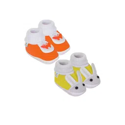 NESKA MODA Kids Pack Of 2 Butterfly Design Cotton Booties-picture-21