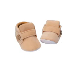 NESKA MODA Kids-Unisex Beige Cotton Booties-picture-55