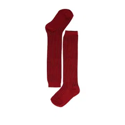 NESKA MODA Kids Unisex Cotton Red Knee Length Socks-picture-27