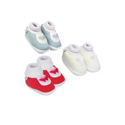 NESKA MODA Kids-Unisex Grey Cotton Booties-picture-20