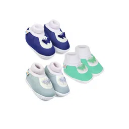 NESKA MODA Kids-Unisex Grey Cotton Booties-picture-19