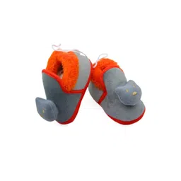NESKA MODA Kids-Unisex Grey Cotton Booties image 5