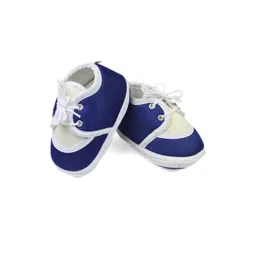 NESKA MODA Kids-Unisex Navy Blue Cotton Booties-picture-33