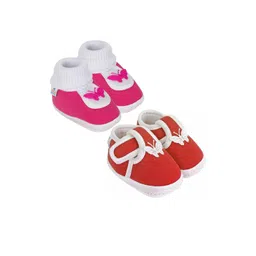 NESKA MODA Kids Unisex Pack Of 2 Front Butterfly Design Casual Cotton Booties-picture-54
