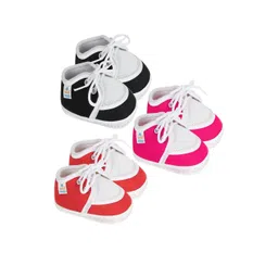 NESKA MODA Kids-Unisex Pack Of 3 Casual Cotton Lace Up Booties-picture-15