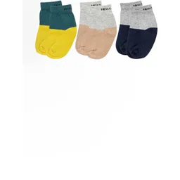 NESKA MODA Kids-Unisex Pack Of 3 Multi Ankle Length Socks-picture-32