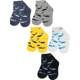 NESKA MODA Kids-Unisex Pack Of 5 Ankle Length Socks-picture-33