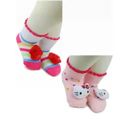 NESKA MODA Kids-Unisex Set Of 2 Ankle Length Cotton Socks-picture-36
