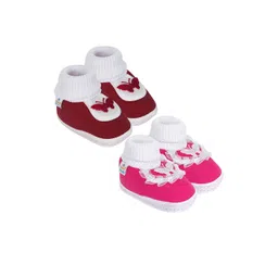 NESKA MODA Maroon Cotton Booties-picture-21