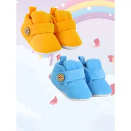 NESKA MODA Pack of 2 Unisex Kids Cotton Booties-picture-40