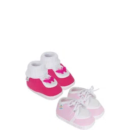 NESKA MODA Pink Cotton Booties-picture-25