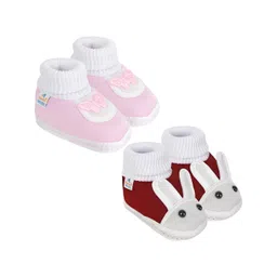 NESKA MODA Pink Cotton Booties-picture-21