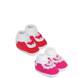 NESKA MODA Red Cotton Booties-picture-40