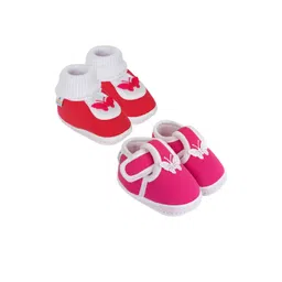 NESKA MODA Red Cotton Booties-picture-55