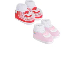 NESKA MODA Red Cotton Booties-picture-32