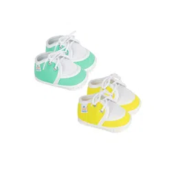 NESKA MODA Unisex Kids Pack of 2 Butterfly Detail Cotton Booties-picture-55