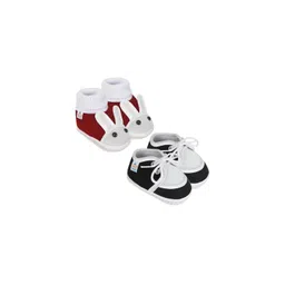 NESKA MODA Unisex Kids Pack of 2 Cotton Booties-picture-10