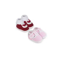 NESKA MODA Unisex Kids Pack Of 2 Cotton Booties-picture-32