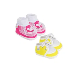 NESKA MODA Unisex Kids Pack of 2 Cotton Booties-picture-19