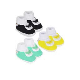 NESKA MODA Unisex Kids Pack of 3 Cotton Booties-picture-27