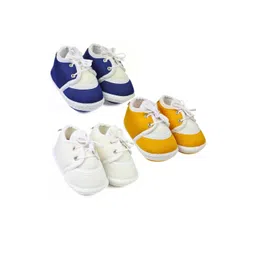 NESKA MODA Unisex Kids Pack Of 3 Cotton Lace-Up Booties-picture-35